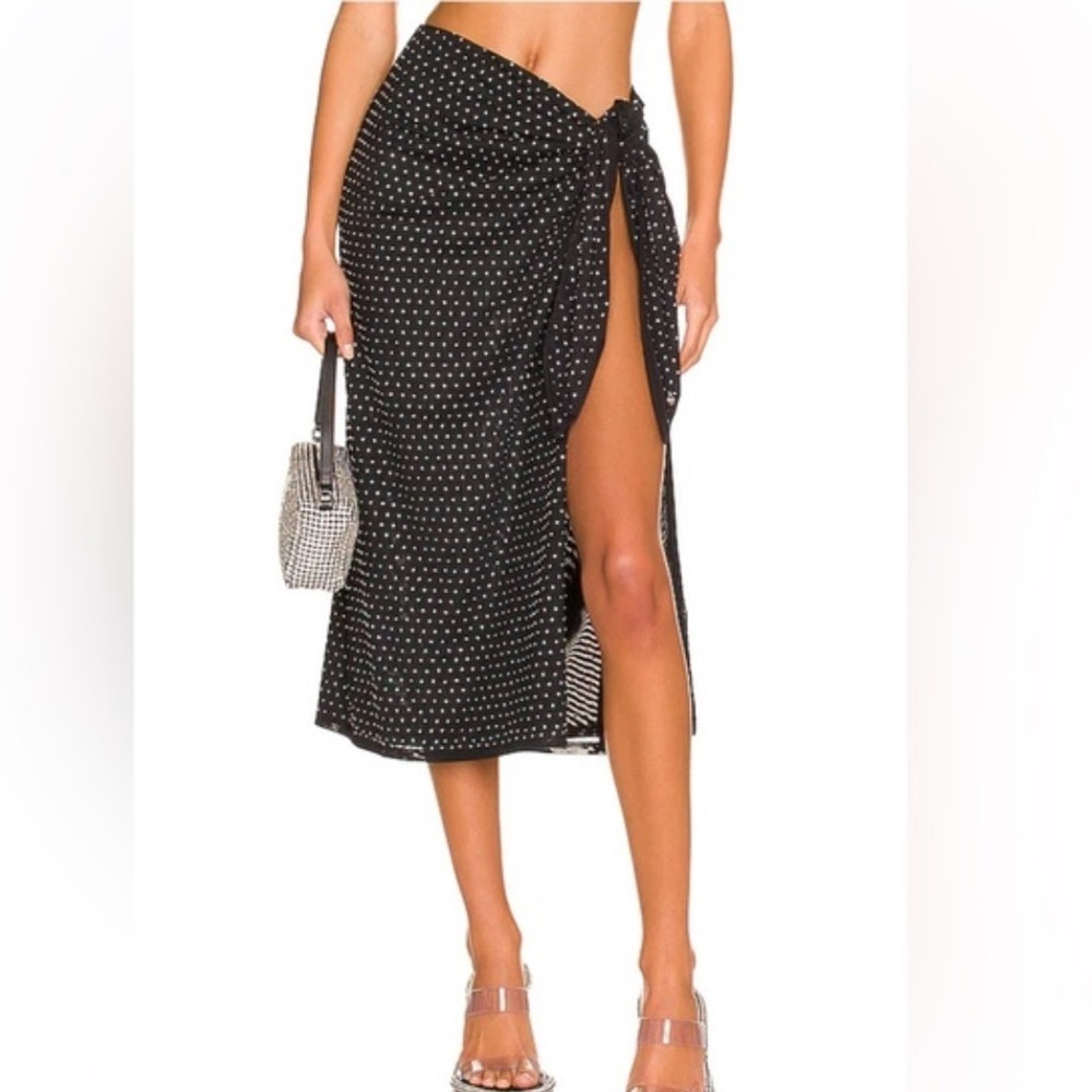 NWT’s Revolve NBD Ilaria Midi Skirt in Black XS